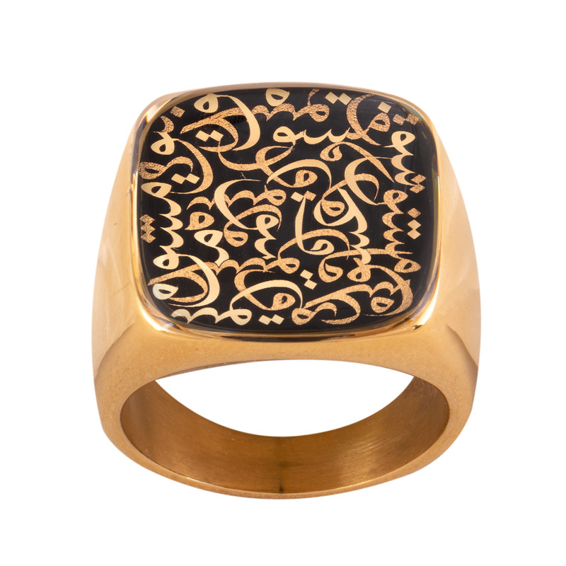 انگشتر مردانه زرسام مدل مشق عشق