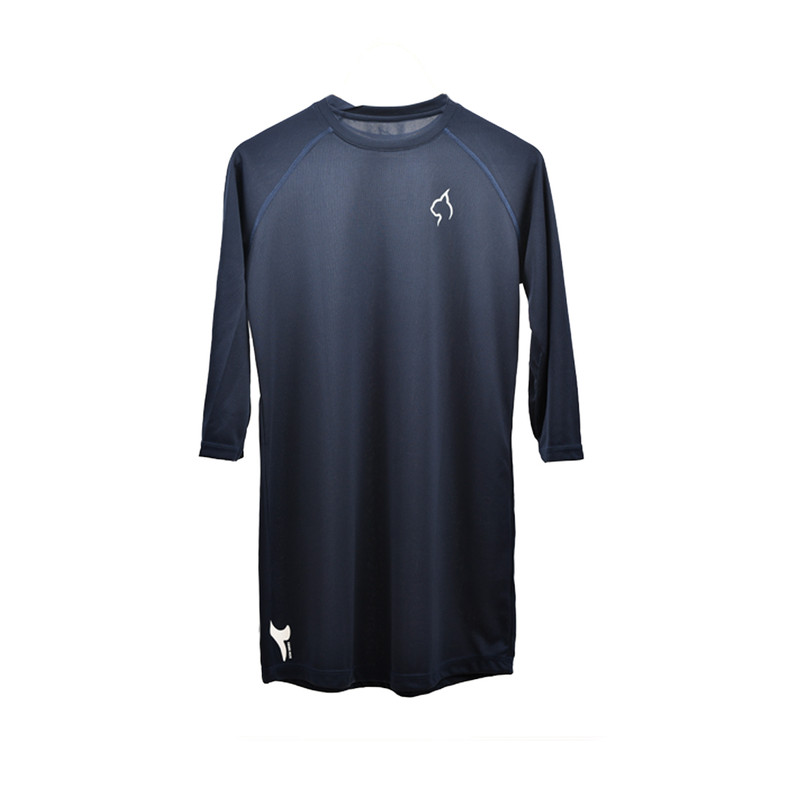 تی شرت آستین بلند ورزشی زنانه مدل سری دو رنگ سرمه ای