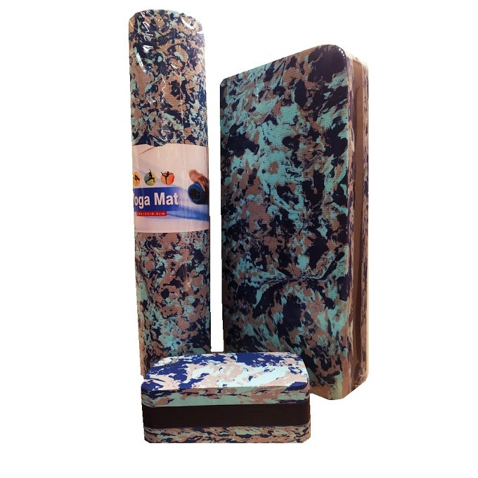 زیر انداز یوگا مت مدل LZ360 به همراه تخته استپ و آجر