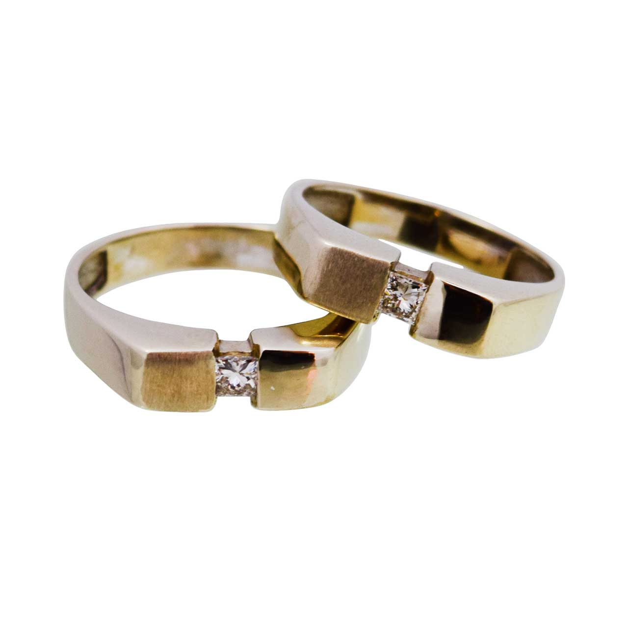 ست حلقه طلا 18 عیار کانیار گالری مدل M014