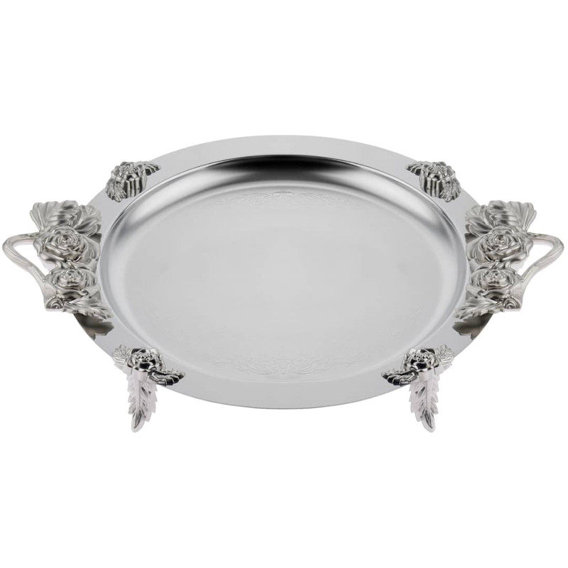 سینی مدل پایه دار استیل کد 9236