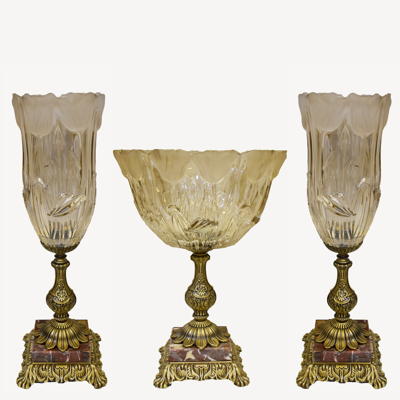 گلدان دکوری كد 32 بسته دو عددي به همراه ميوه خوري